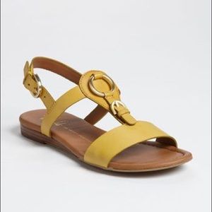 Franco Sarto Gavin Yellow Strap Sandals